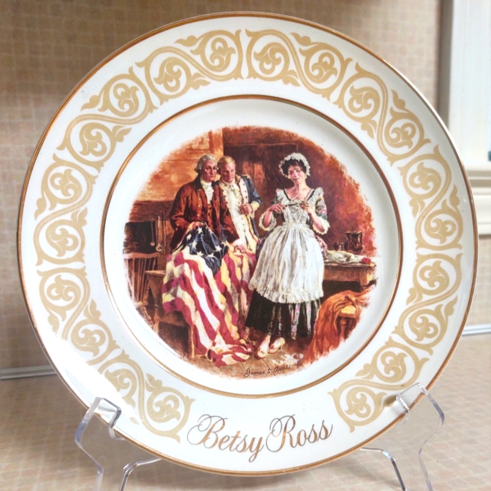 1973 Betsy Ross Americana Decorative 9" Plate AVON by Enoch Wedgewood for AVON